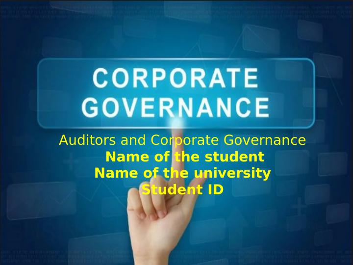 Auditors and Corporate Governance_1
