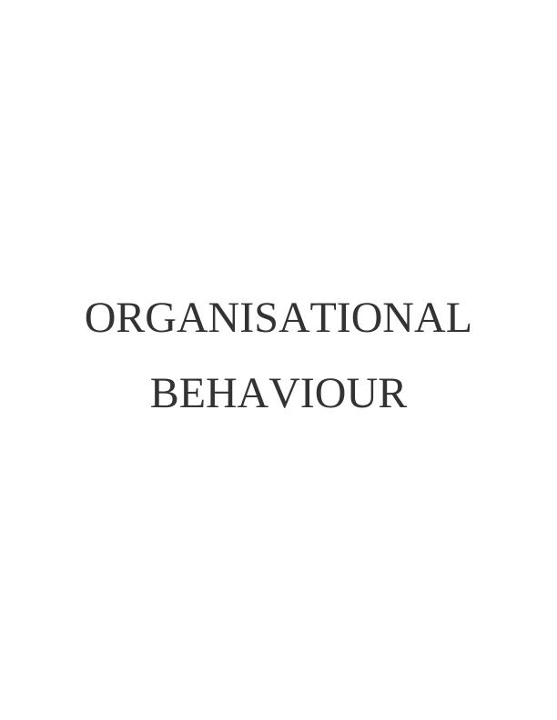 Organisational behaviour - Ryanair Sample Assignment_1