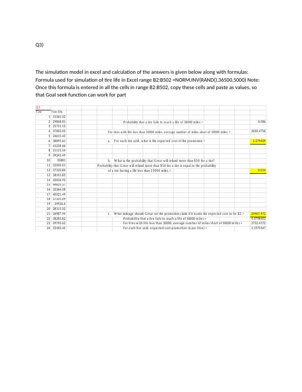 Tire Life Simulation and Cost Analysis for Promotion