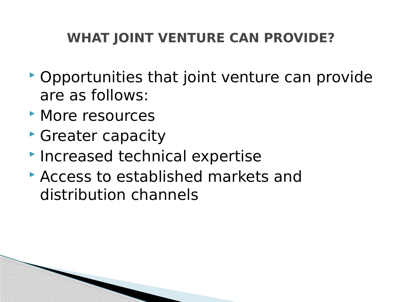 Joint Venture | Integrated Framework | PPT