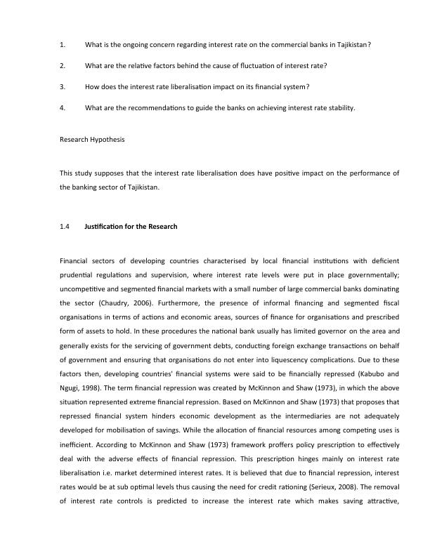 Variation and Impact of Interest Rate in Commercial Banks in Tajikistan after Accession to WTO_7