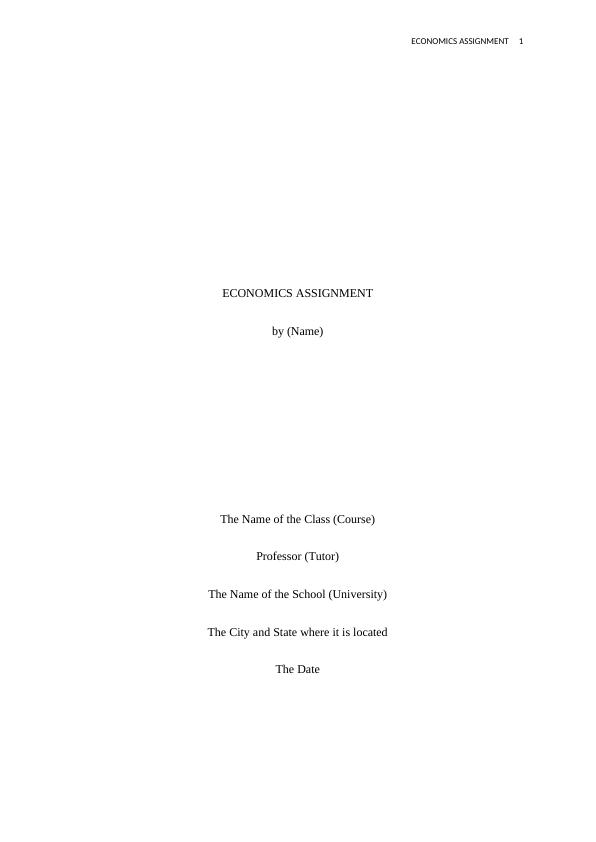 Economics Assignment PDF_1