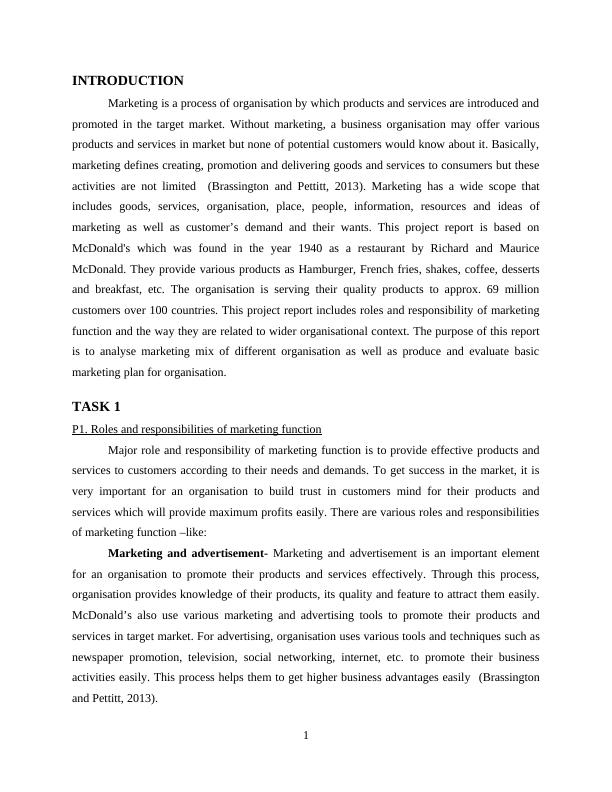 Project Report on Marketing Essentials of McDonald_3