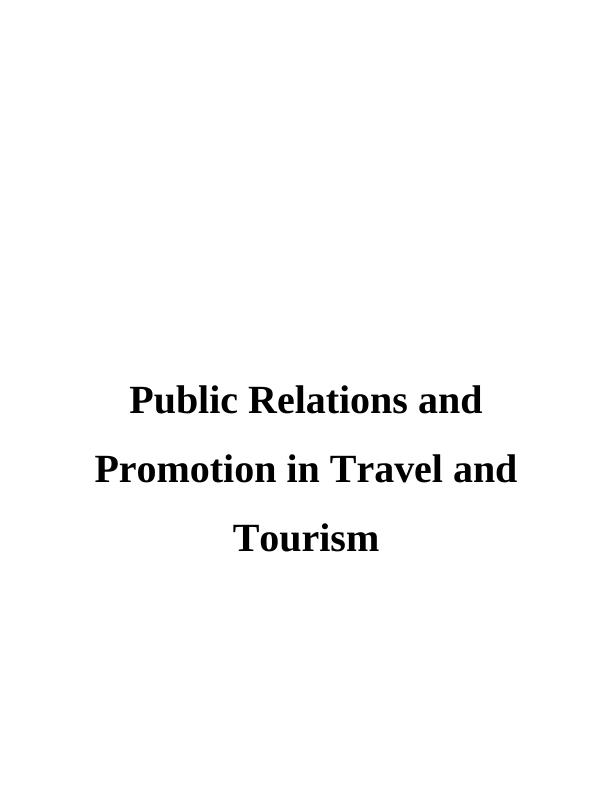 Public Relations and Promotion in Travel and Tourism_1
