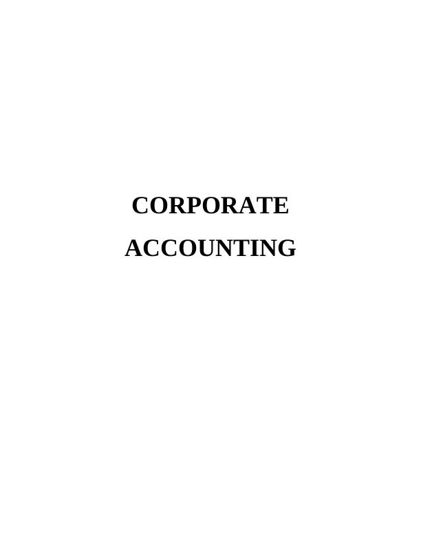 Corporate Accounting Sample Assignment_1