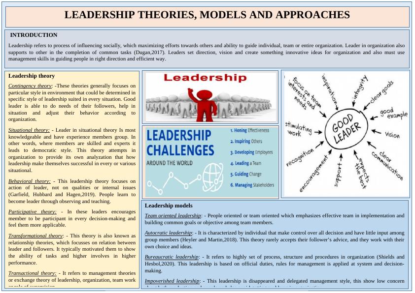 Leadership Theories, Models and Approaches_1