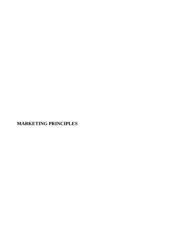 Assignment on Marketing Principles in Organization_1