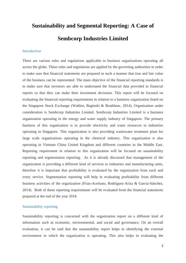 Sustainability and Segmental Reporting: A Case of Sembcorp Industries Limited_2