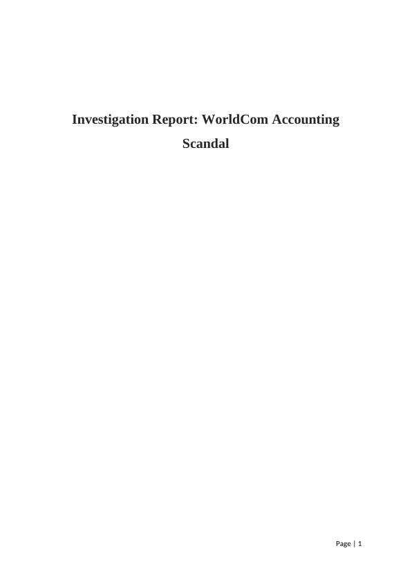 case study worldcom accounting scandal