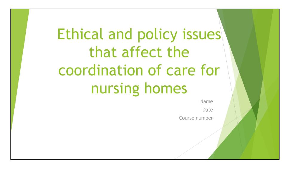 Ethical  and Policy Issues That Affect the Coordination Assignment 2022_2