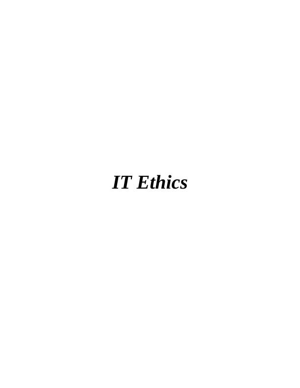 Assignment on IT Ethics Doc_1