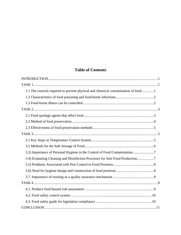 food safety assignment pdf