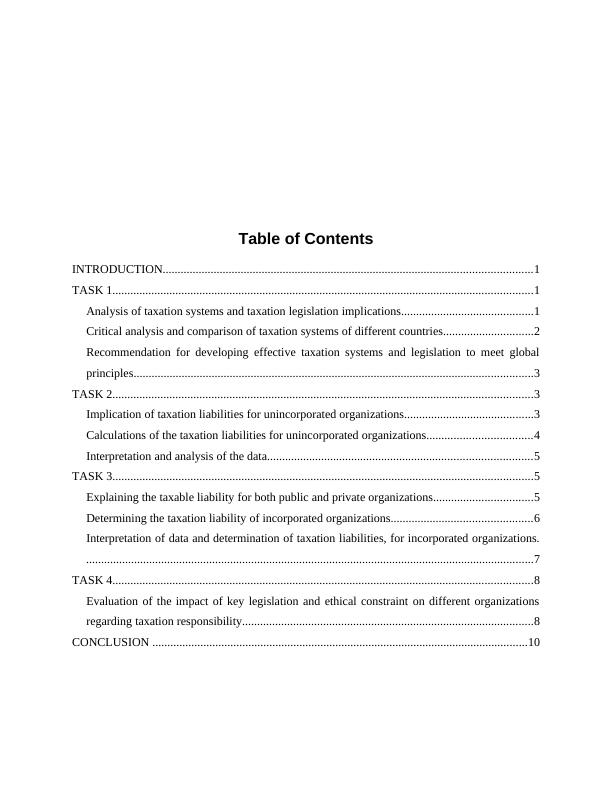 Analysis of Taxation Systems and Taxation Legislation Implications_1