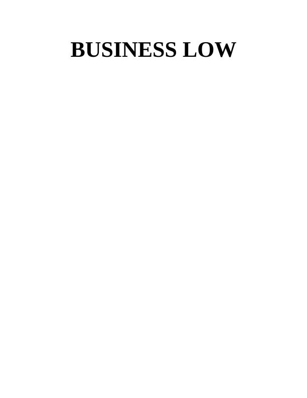 Business Law Solved Assignment_1