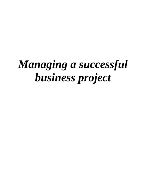 Managing a Successful Business Project Assignment - Jaguar company_1