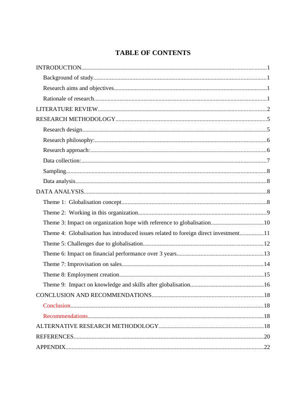 Research Project TABLE OF CONTENTS INTRODUCTION_2