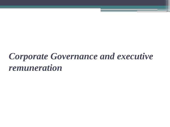 (PDF) Corporate Governance and Executive Compensation_1