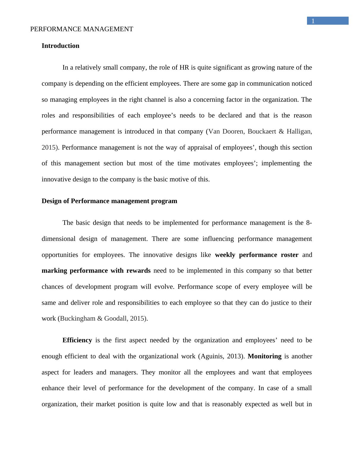 introduction on performance management essay