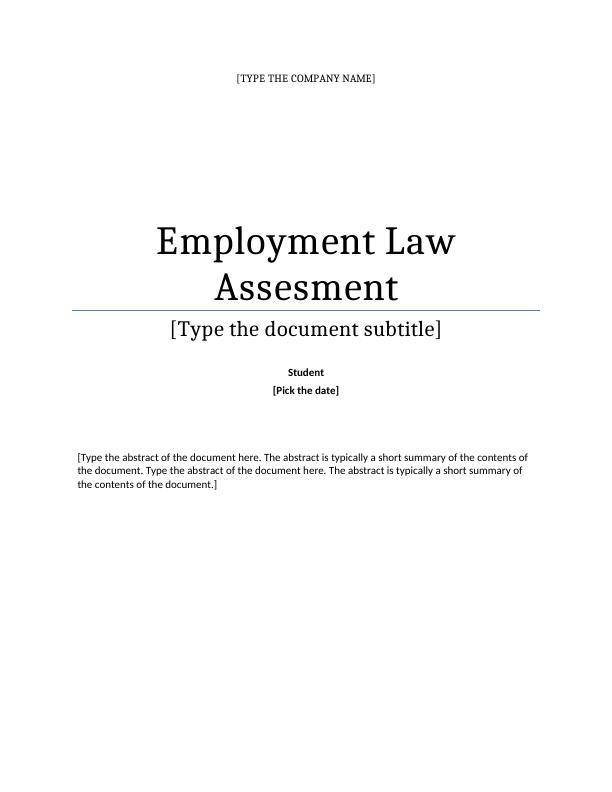 Employment Law | Paper On Factors Considered Before Recruitment_1