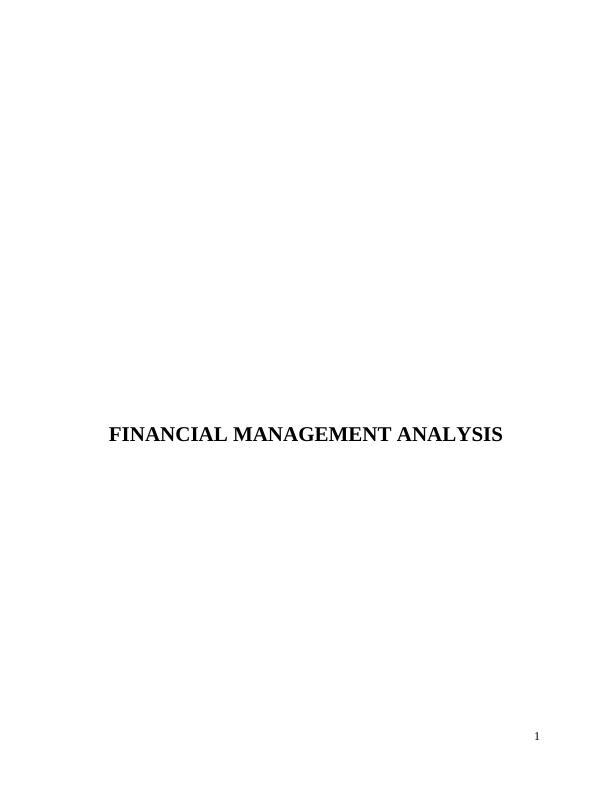 Report on Financial Management Analysis Vodafone Plc_1