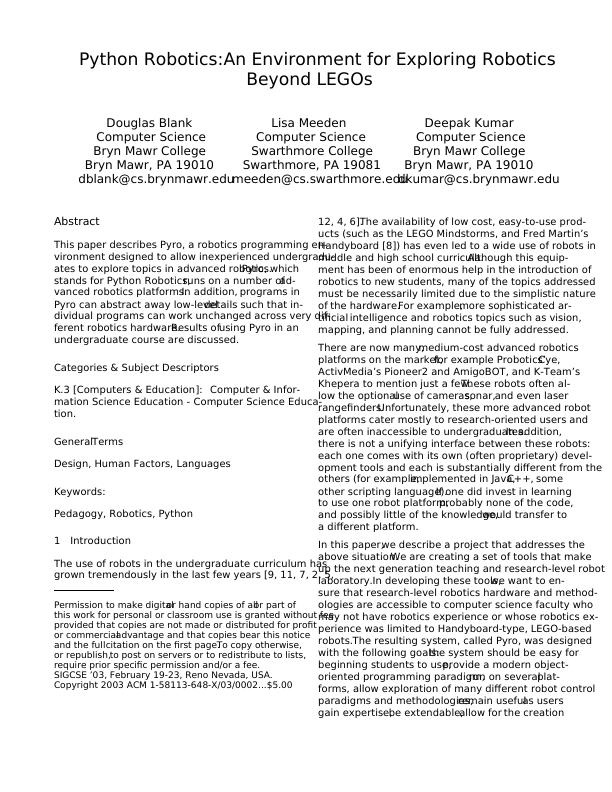 Python Robotics Assignment PDF_1