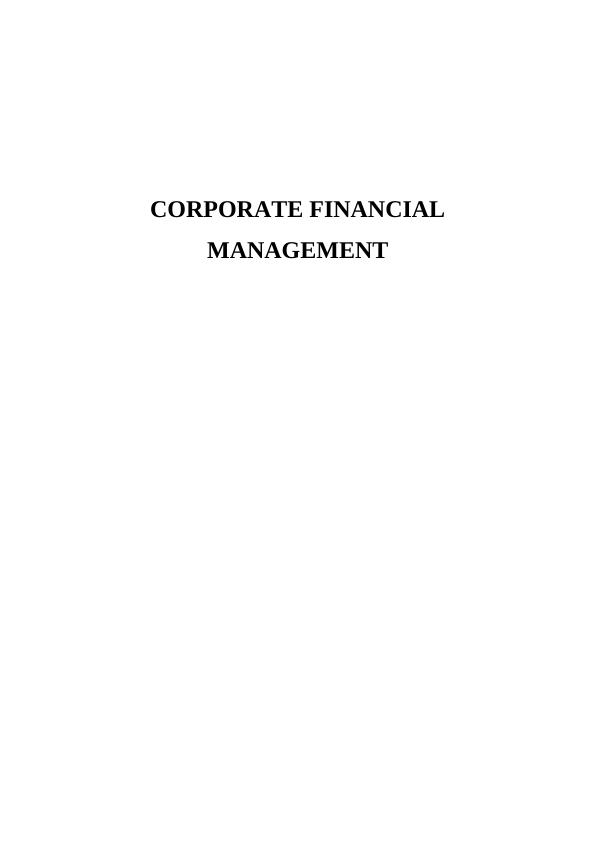 Corporate Financial Management Report_1