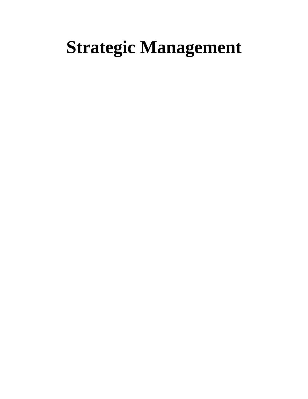 strategic change management assignment sample