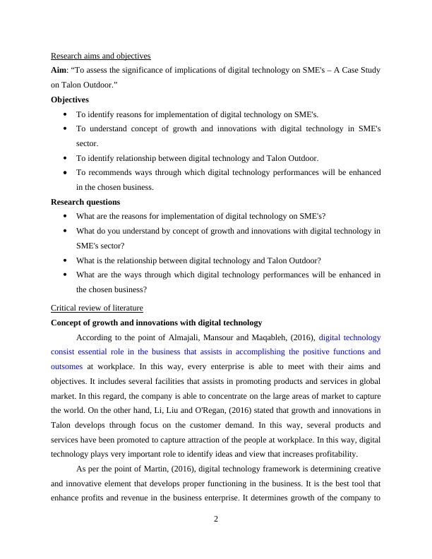 Assignment on Implement Digital Technologies on SME_5