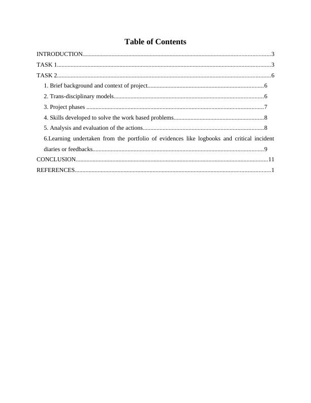 Project / Placement Design and Implementation