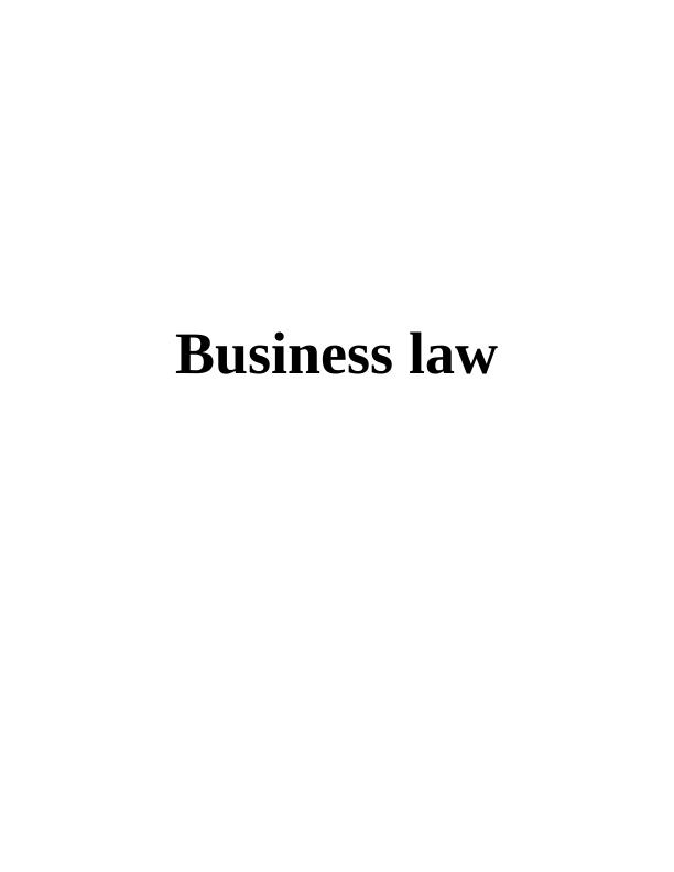 Business Law Assignment - P 1 Various sources of law_1