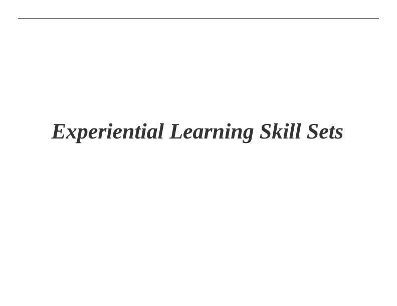 Experiential Learning Skill Sets_1
