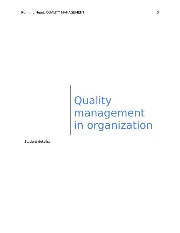 Quality Management in Organization_1
