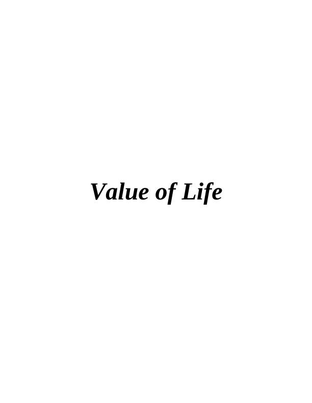 Value of Life - Assignment_1