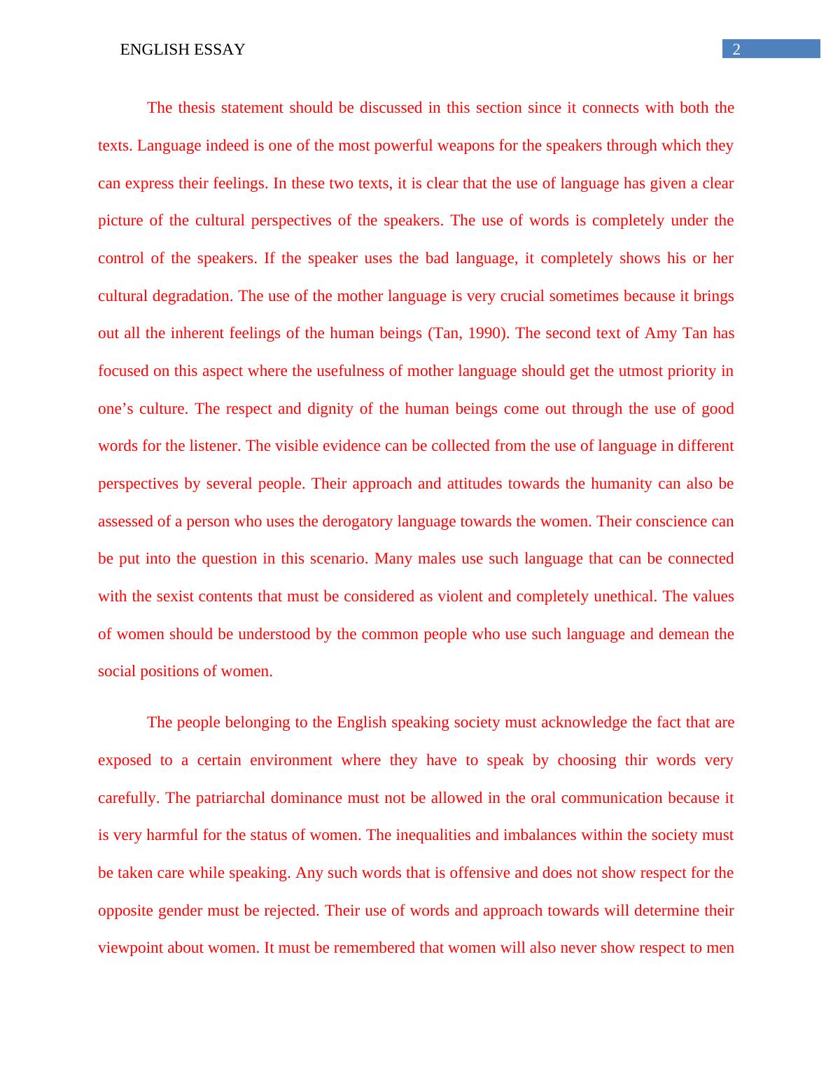 sexism in language essay