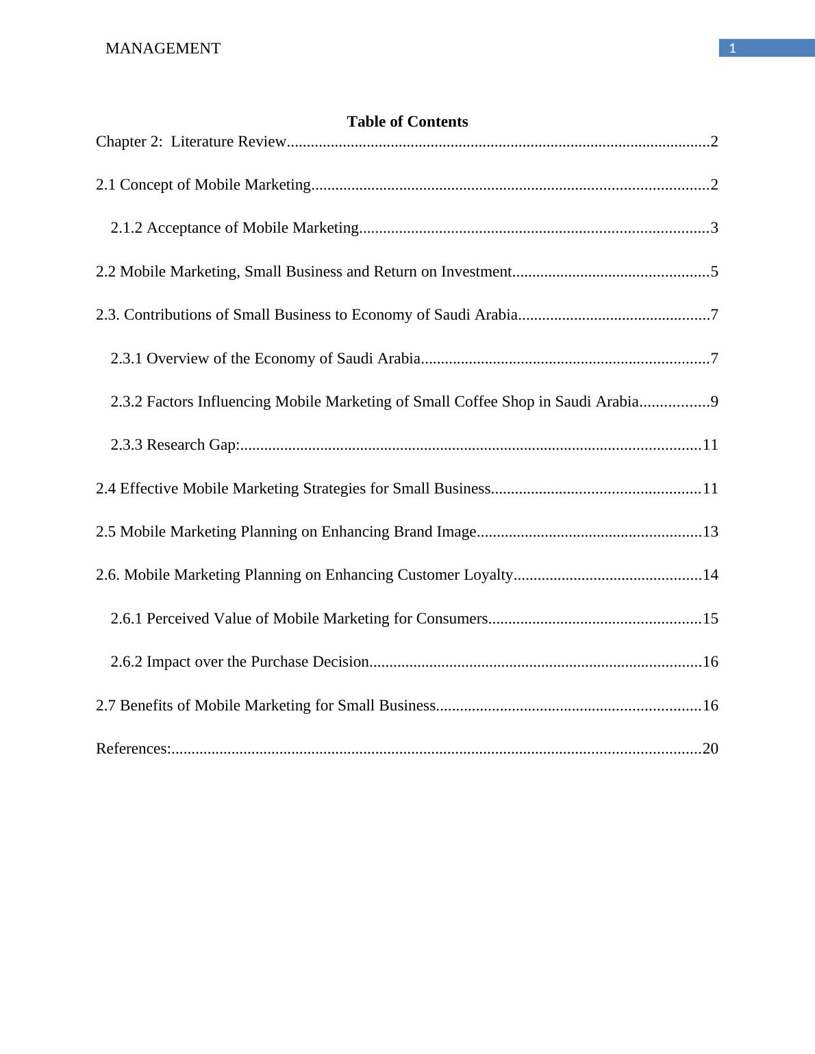 literature review on mobile marketing