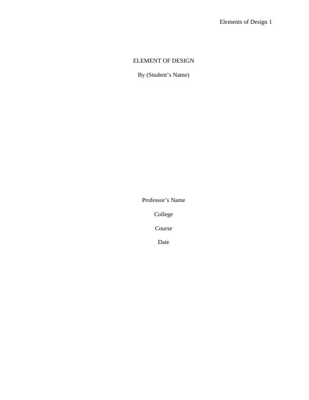 Assignment on Elements of Design PDF_1