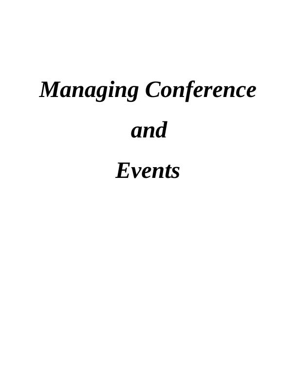 Managing Conference and Event - Assignment_1