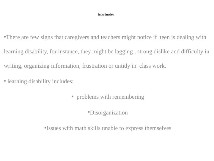 Learning Disabilities | PPT_2