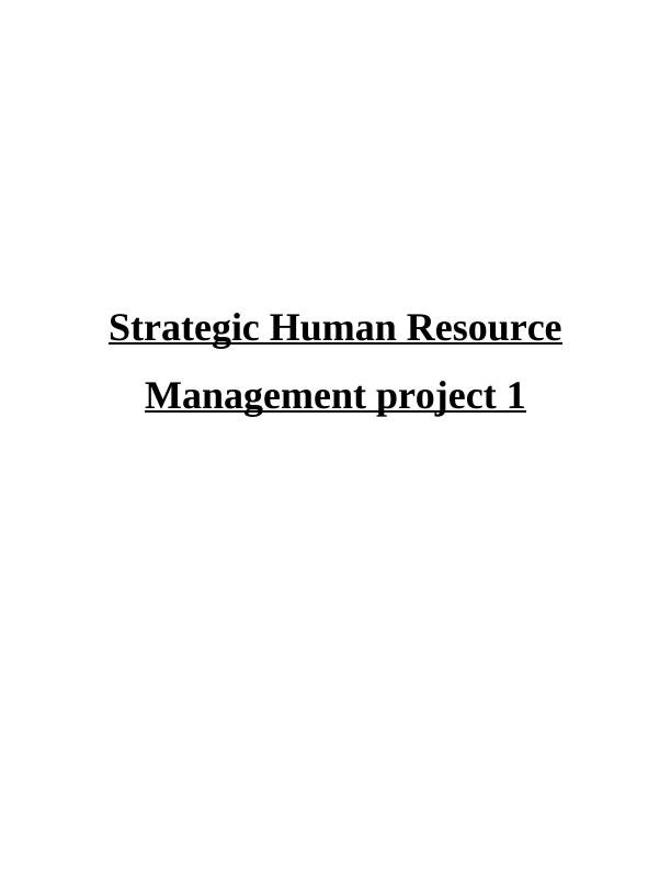 Strategic Human Resource Management: Individual Performance Related Pay_1