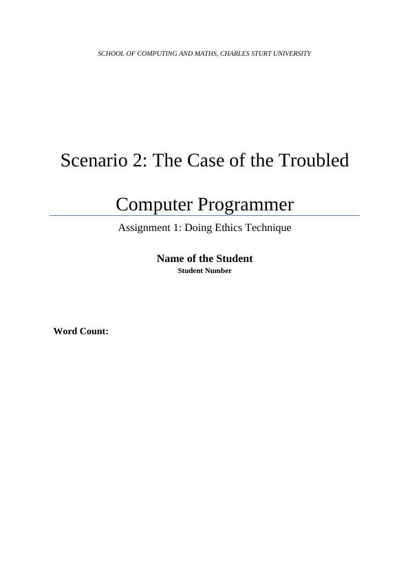 The Case of the Troubled Computer Programmer - COM ITC506_1