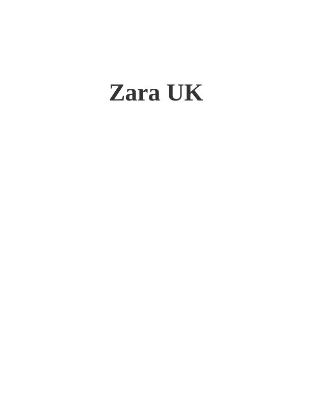 Zara UK Case Study Solution_1
