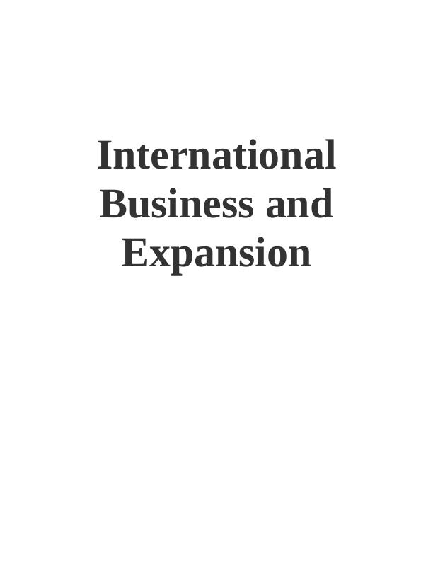 International Business and Expansion_1
