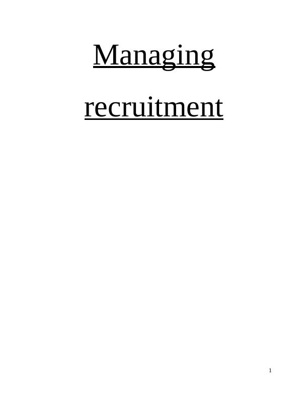 Managing Recruitment at LF Beauty : Report_1