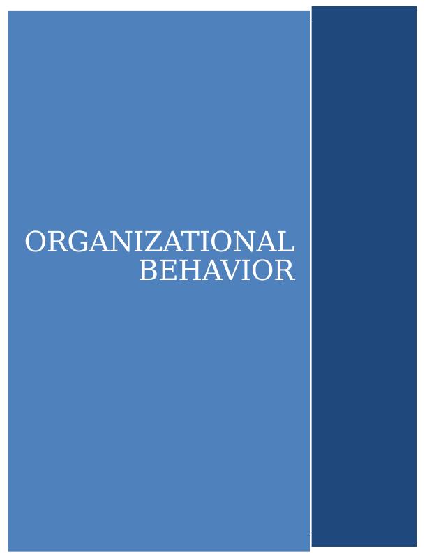 Organizational behavior._1