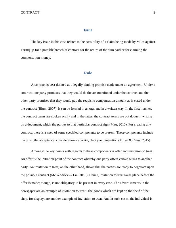 Case Study Based on Different Aspect of Contract Law_2