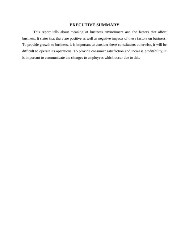 Business Environment Assignment (BE)- Thomas Cook Plc_2