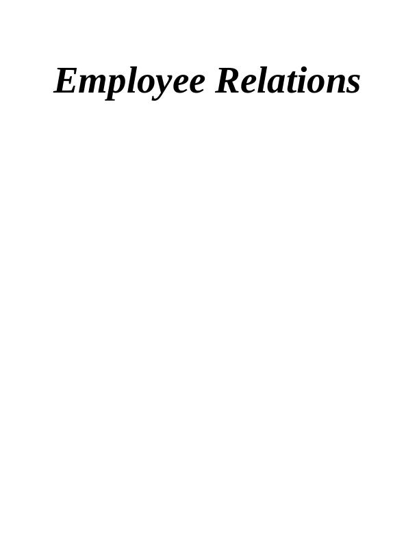 Employee Relations TABLE OF CONTENTS_1