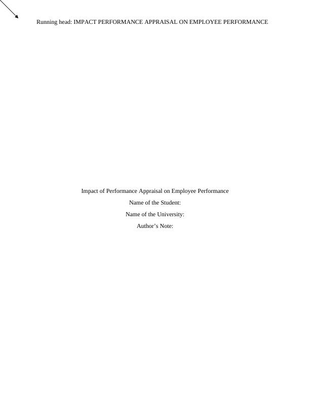Impact of Performance Appraisal on Employee Performance_1