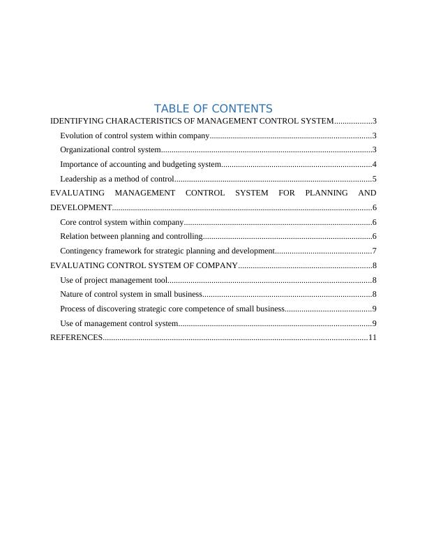 Characteristics Of Management Control System Pdf