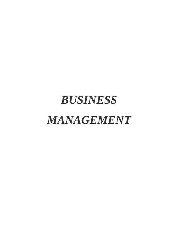Report on Management Accounting for Company_1